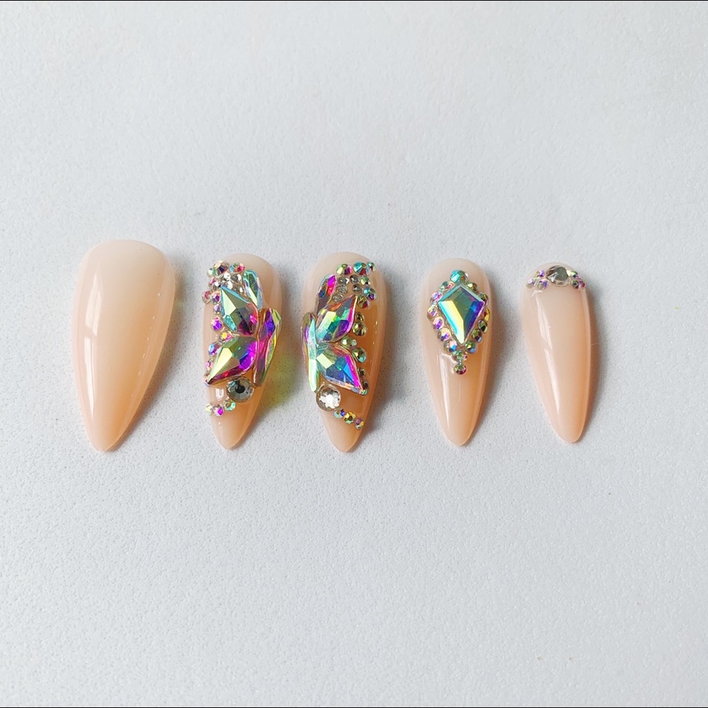 “Butterfly Birthday Bling” Press on nails